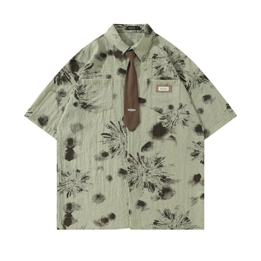 Camisa Tie-Dye Camuflaje con Tinta Splash para Hombre