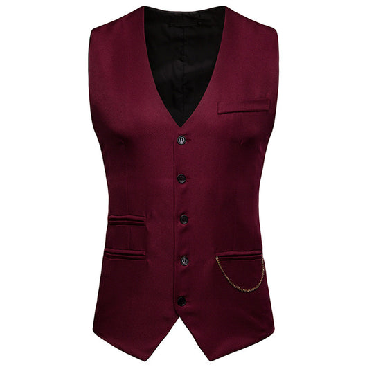 Chaleco y Chaqueta de Traje para Hombre con Accesorios de Lujo - Image 2