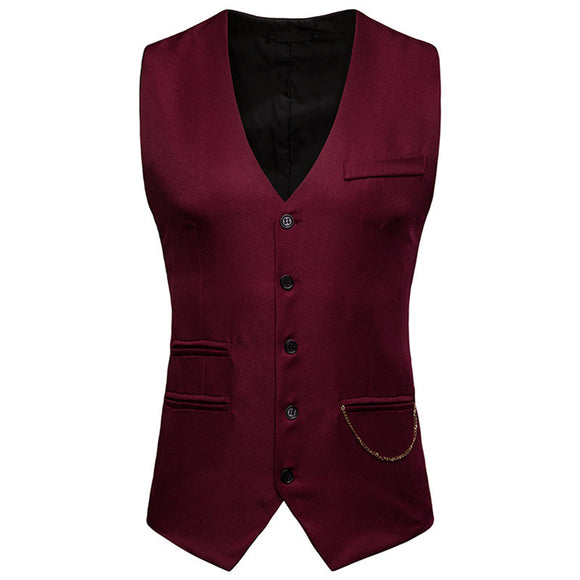 Chaleco y Chaqueta de Traje para Hombre con Accesorios de Lujo