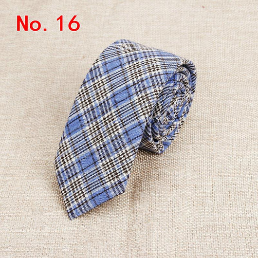 Corbata de Algodón a Cuadros para Hombre - Image 20
