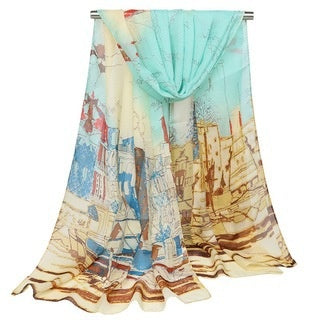 Pañuelo de Seda con Estampado Óleo Náutico - Image 12