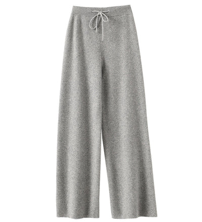 Pantalones de Lana Cintura Alta Relajados de Corte Recto - Image 21