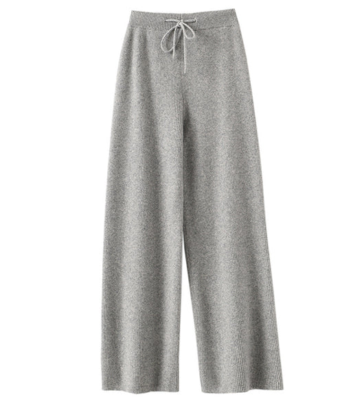Pantalones de Lana Cintura Alta Relajados de Corte Recto - Image 21