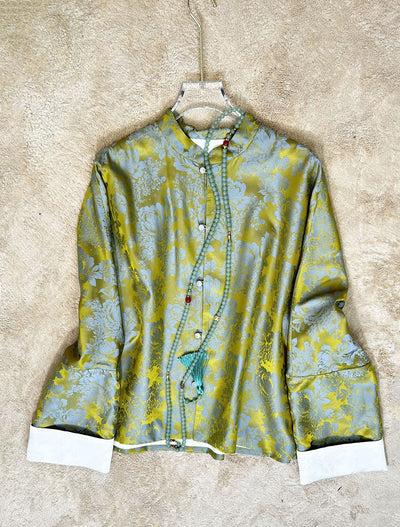 Abrigo Oversized de Seda Entrelazada para Mujer - Image 7