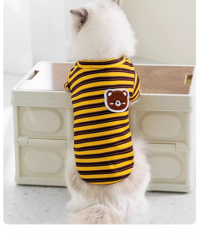 Ropa Ligera a Rayas para Mascotas - Gatos y Perros Pequeños - Image 10