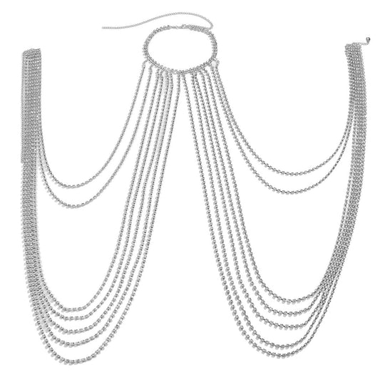 Cadena Corporal con Diamantes y Cierre en U con Borlas - Image 2