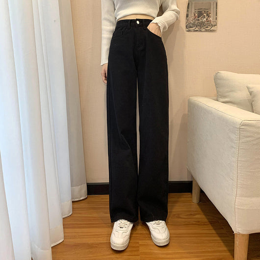 Jeans Retro Cintura Alta Recta Holgada para Mujer - Image 10