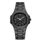 Reloj de Cuarzo para Hombre Dorado con Diamantes Completos - Lujo Hip Hop