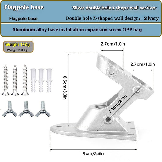 Base Ajustable 180° para Asta de Bandera en Aluminio - Image 18
