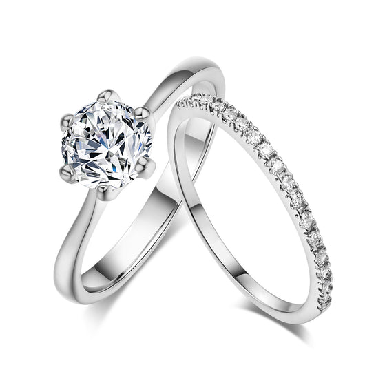 Anillo Dorado Seis Garra con Circonitas Microset - Image 8