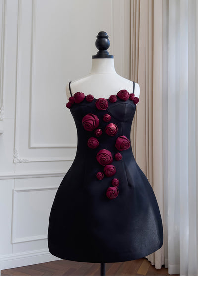Falda Suspender Estilo Socialité Francesa con Cintura Ajustada y Flores - Image 23
