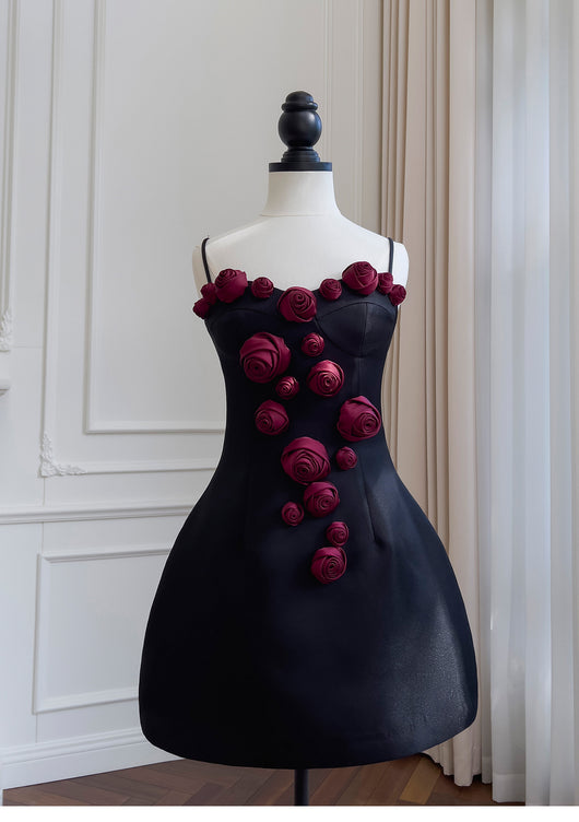 Falda Suspender Estilo Socialité Francesa con Cintura Ajustada y Flores - Image 23