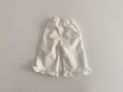 Pantalones Anchos de Niña con Detalle de Encaje y Oreja Retro - Moda Casual Primavera - Image 16