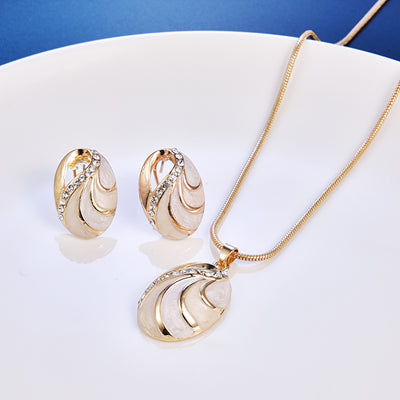 Conjunto de Collar y Aretes con Diseño de Caparazón de Tortuga - Image 8