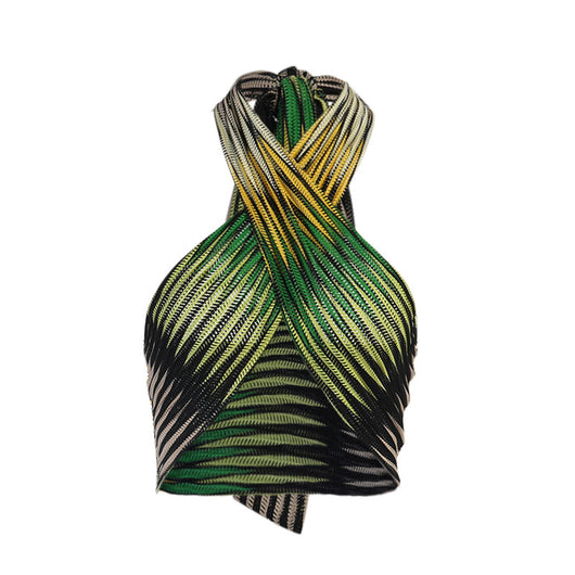 Top Halter Cruzado Ajustado y Sensual
