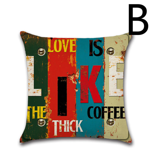 Funda de Almohada Lino Algodón con Letras Pintadas a Mano - Image 11