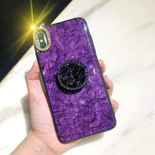 Funda para iPhone con Diseño de Mármol y Cristales Brillantes - Image 3