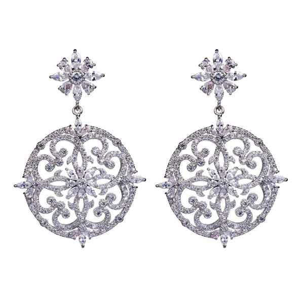 Aretes de Circonita Retro Exagerados - Diseño Vintage - Image 6