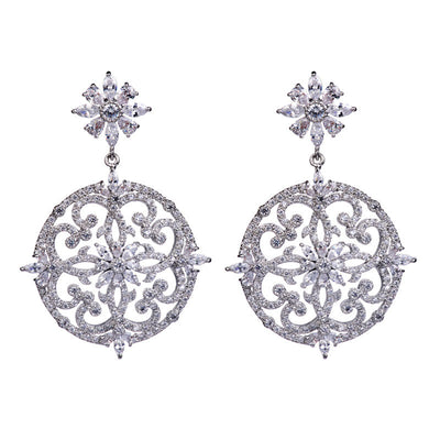 Aretes de Circonita Retro Exagerados - Diseño Vintage - Image 6