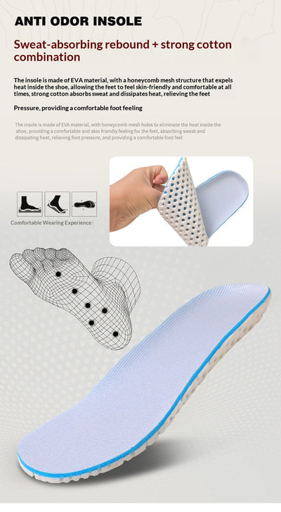 Zapatos de Senderismo Casuales para Hombre Talla Grande con Puntera Ancha y Suela Antideslizante - Image 15