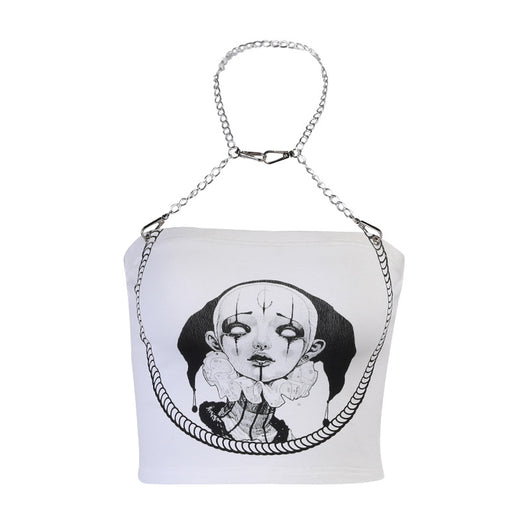 Top Halter Estilo Cadena con Espalda Descubierta y Diseño Cartoon - Image 5