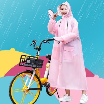 Impermeable Largo para Mujer - Protección Total para Bicicleta Eléctrica