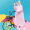 Impermeable Largo para Mujer - Protección Total para Bicicleta Eléctrica
