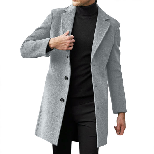 Abrigo de Lana para Hombre Manga Larga Otoño Invierno - Image 19