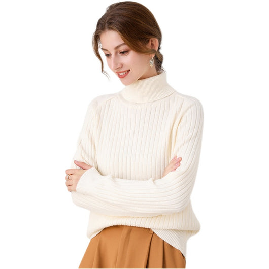 Suéter Cuello Alto Grueso Liso para Mujer - Image 7