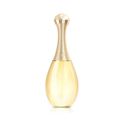 Mini silent portable humidifier shaped like a perfume bottle, with a clear body and a gold ribbed neck and faceted cap. - Image 7