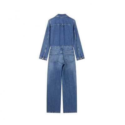 Jumpsuit de Mezclilla Recta Tendencia Urbana para Mujer - Image 12