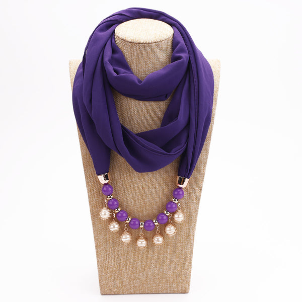 Pañuelo Collar Chal Perla con Protección Solar para Mujer