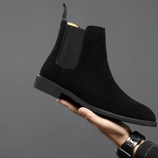 Botas Martin Punta Aguda de Cuero Nobuk para Hombre - Botines Altos Estilo Británico - Image 10