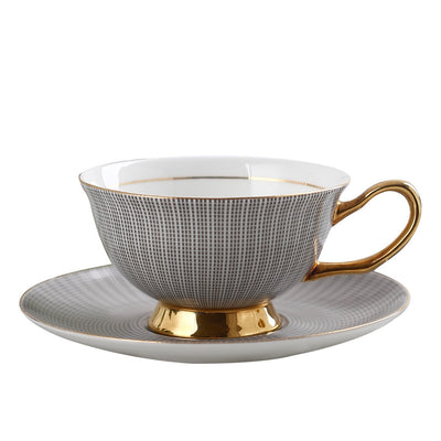 Juego de Tazas de Café en Porcelana Fina con Detalles Dorados - Image 3