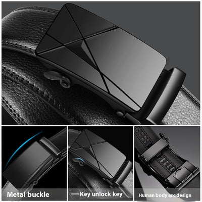 Cinturón de Cuero para Hombre con Hebilla Automática Estilo Coreano - Image 17