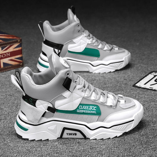 Zapatillas Deportivas Altas para Hombre con Combinación de Colores - Image 11
