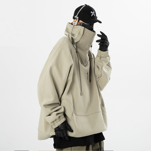 Suéter Cuello Alto Funcional Hip Hop para Hombre - Otoño e Invierno - Image 2