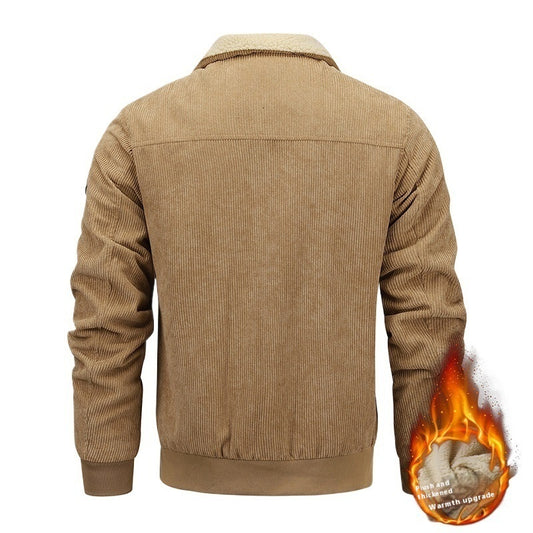 Chaqueta de Polar con Solapa Acolchada para Hombre - Abrigo Grueso y Cálido - Image 2