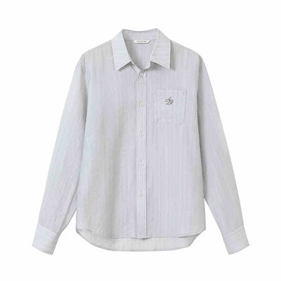 Camisa Ligera Transparente de Solapa para Mujer - Abrigo Versátil de Manga Larga - Image 8