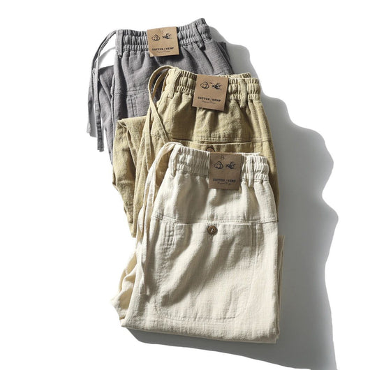 Pantalones Capri de Lino y Algodón Transpirables - Estilo Casual - Image 33
