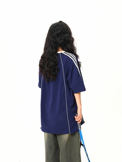Playera Deportiva Retro Cuello V Manga Corta - Image 15