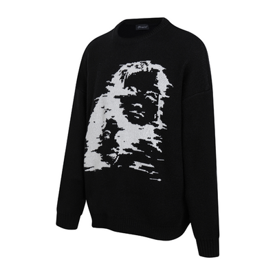 Suéter Pullover Oversized de Jacquard Grueso para Hombre - Image 2