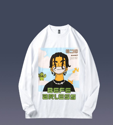 Camiseta Estampada de Manga Larga con Personaje Cartoon - Corte Holgado - Image 2