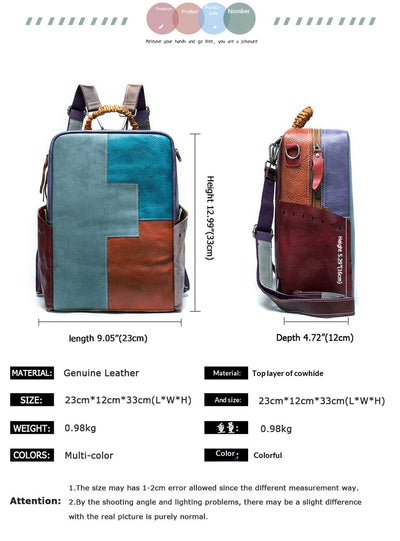 Mochila Étnica Patchwork Multicolor para Hombre - Image 11