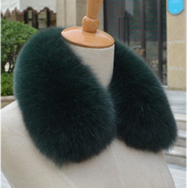 Cuello de Piel de Zorro con Mapache Real Auténtico - Image 14