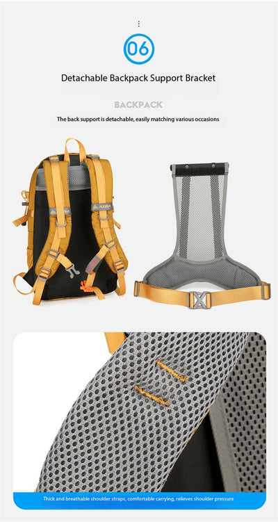Mochila de Senderismo AZELA Gris - Mochila Multifuncional para Camping y Aventuras - Image 22