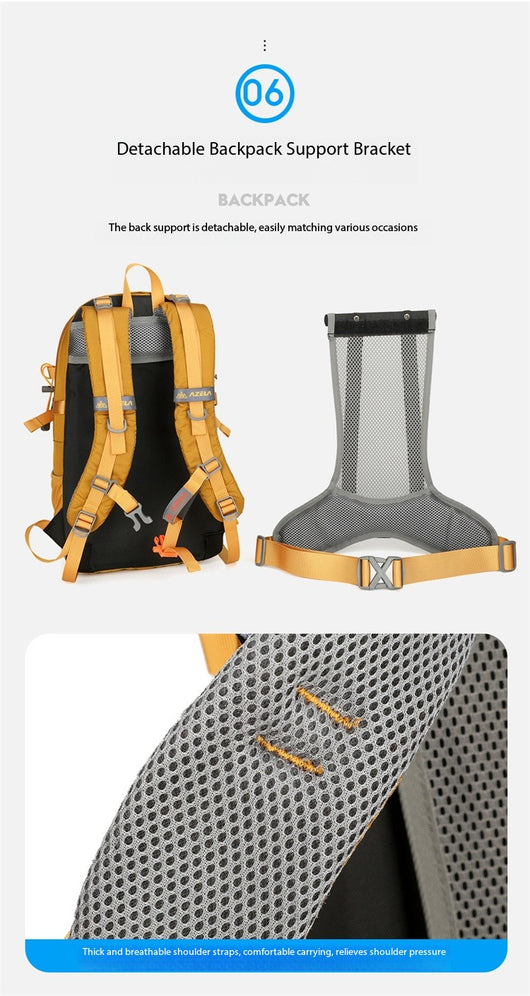 Mochila de Senderismo AZELA Gris - Mochila Multifuncional para Camping y Aventuras - Image 22