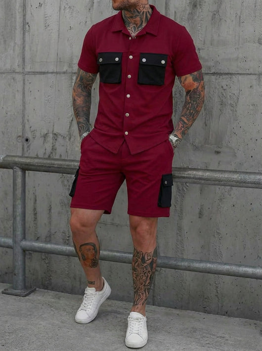 Traje Deportivo Multibolsillos con Parches para Hombre - Image 13