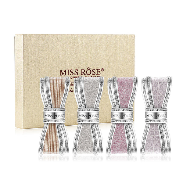 Set de 4 Labiales Bowknot Colores Vibrantes y Dulces
