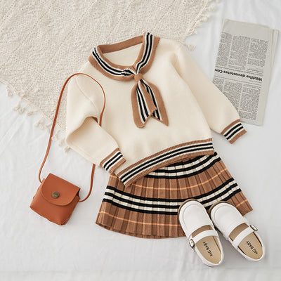 Conjunto de Suéter Estilo Colegiala Princesa para Niñas - Image 9
